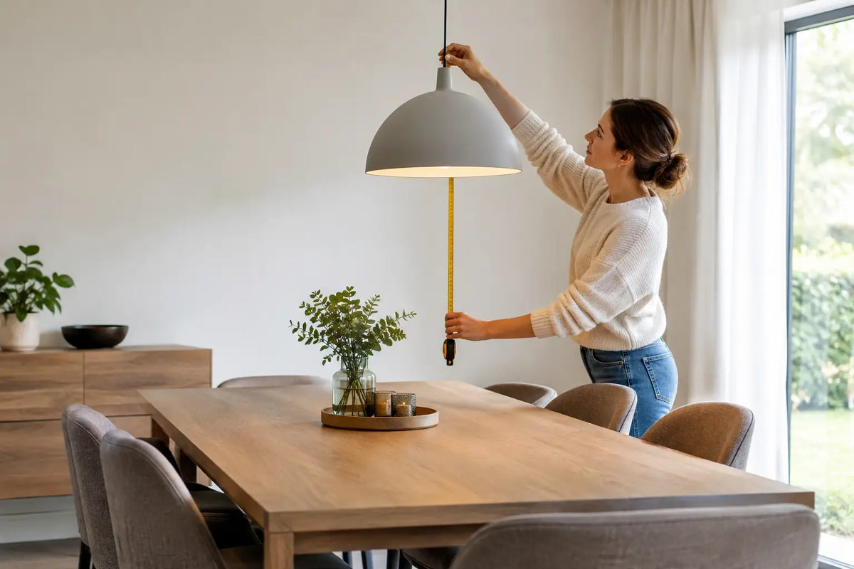 Hoe hoog hang je een eettafellamp precies?