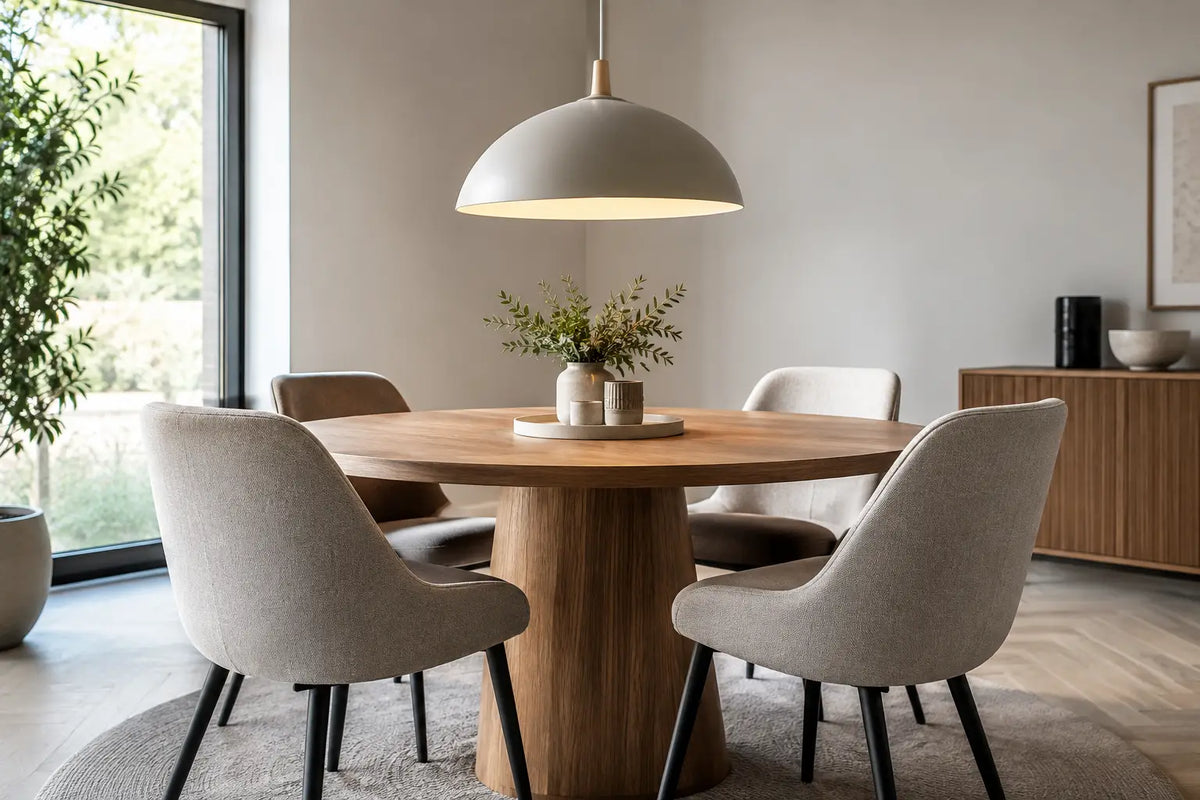 Welke hanglamp bij ronde tafel past het best?