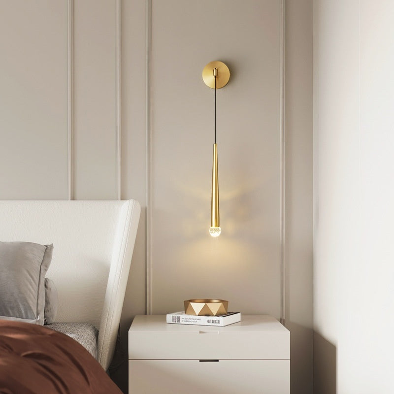All-copper Minimalist Pendant Bedside Wall Lamp