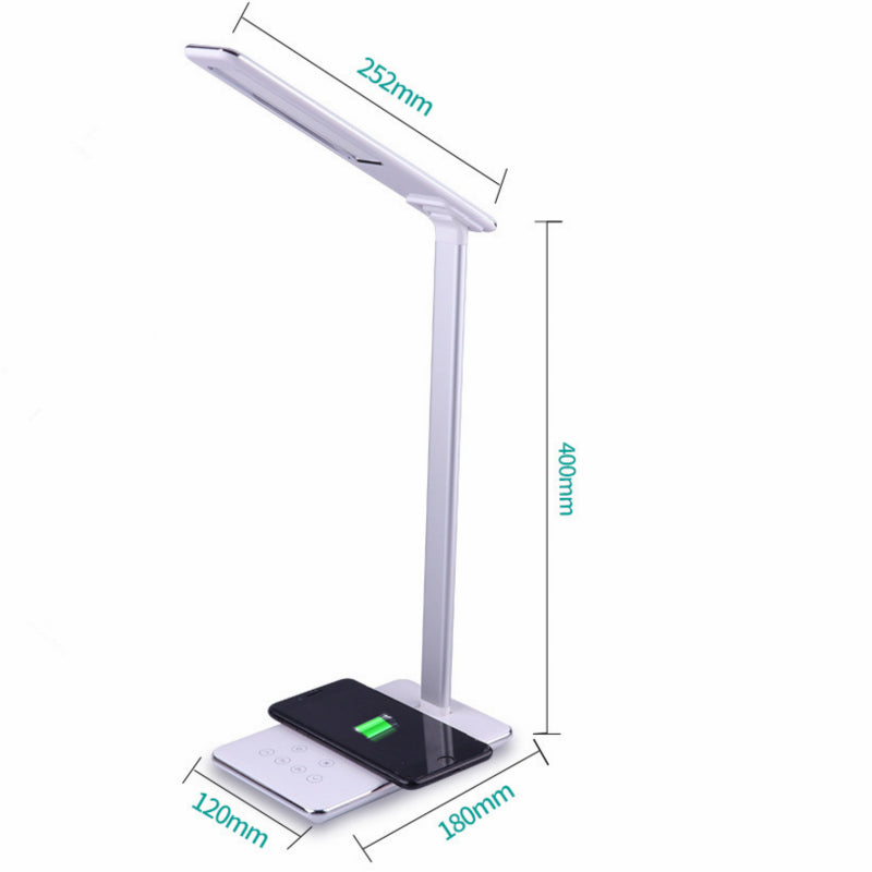 Bureaulamp met magnetische gsm lader