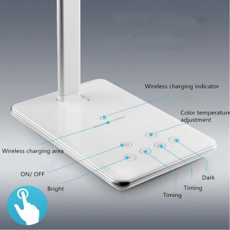 Bureaulamp met magnetische gsm lader