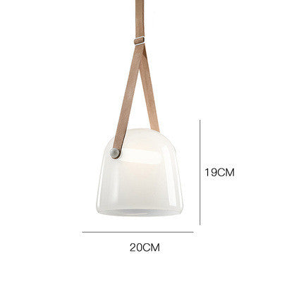 Leather Strap Glass Chandelier