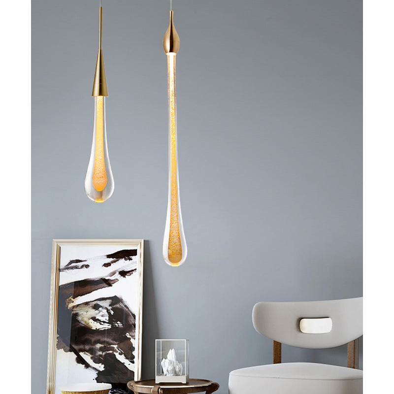 Drop-shaped Ceiling Lamp, Luxury Crystal