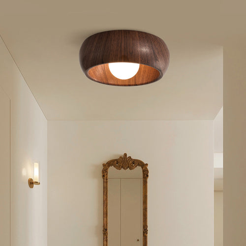 Aisle Corridor Light Creative Walnut Color Led Ceiling Light