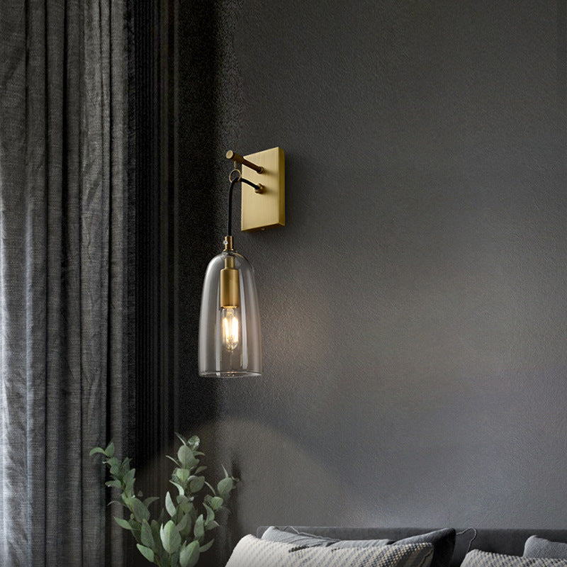 Copper Background Wall Lamp Living Room Bedroom Bedside Lamp