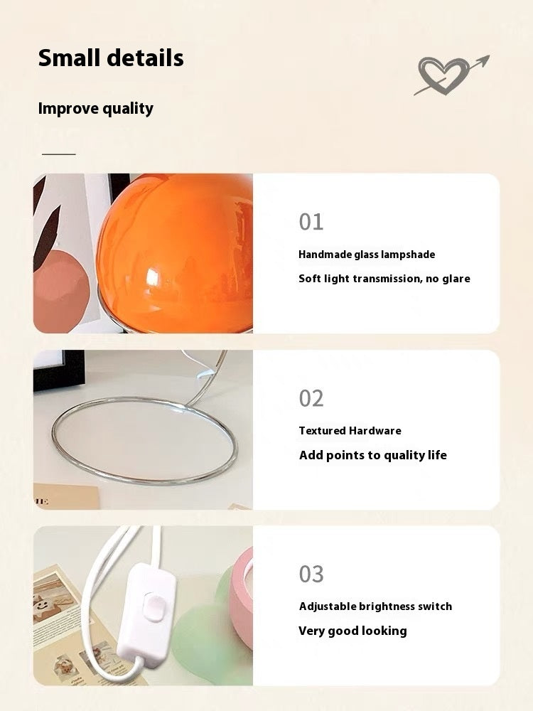 Vintage Tischlampe aus Glas