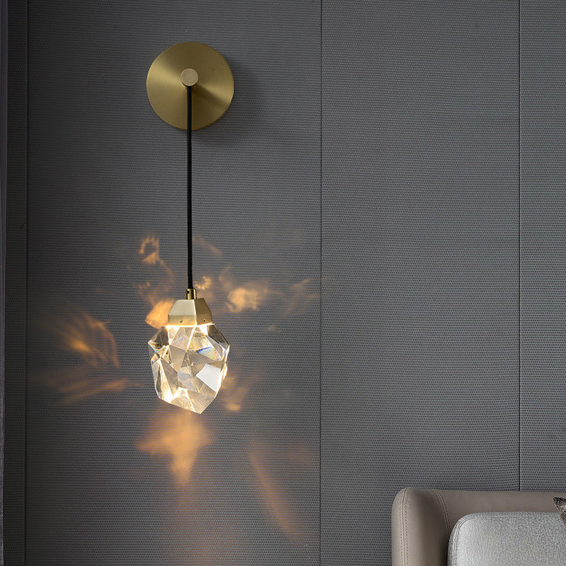 Luxury Crystal Copper Wall Lamp