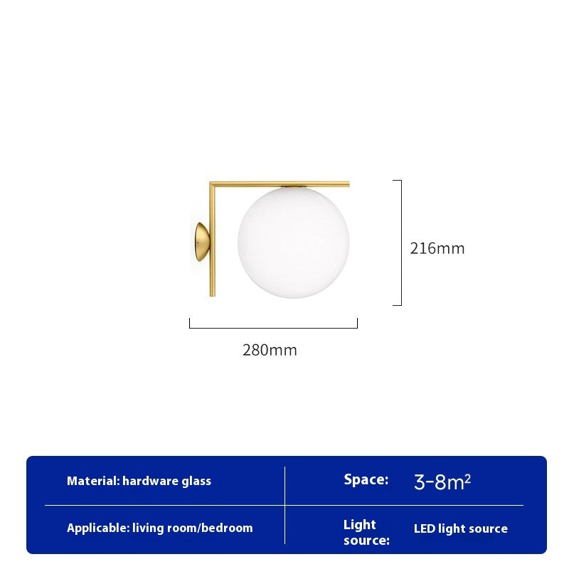 Glazen wandlamp
