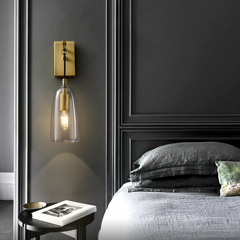 Copper Background Wall Lamp Living Room Bedroom Bedside Lamp