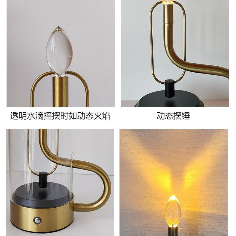 Creative Charging Imitation Candle Swing Ambience Table Lamp